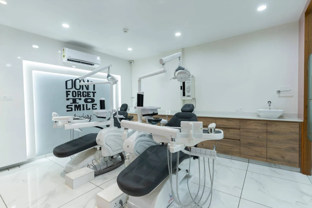 Modern double dental chair operatory suite at Harmony Dental Care